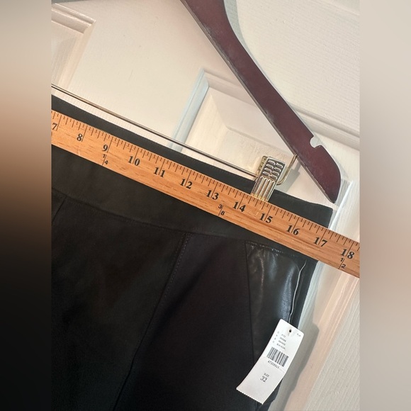 ANTHROPOLOGIE NWT Sz 32 Faux Suede Leather Patch Ankle Zipped Slim Pant Pull On - Picture 12 of 16